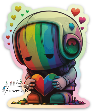 Holografischer Sticker Love is Love