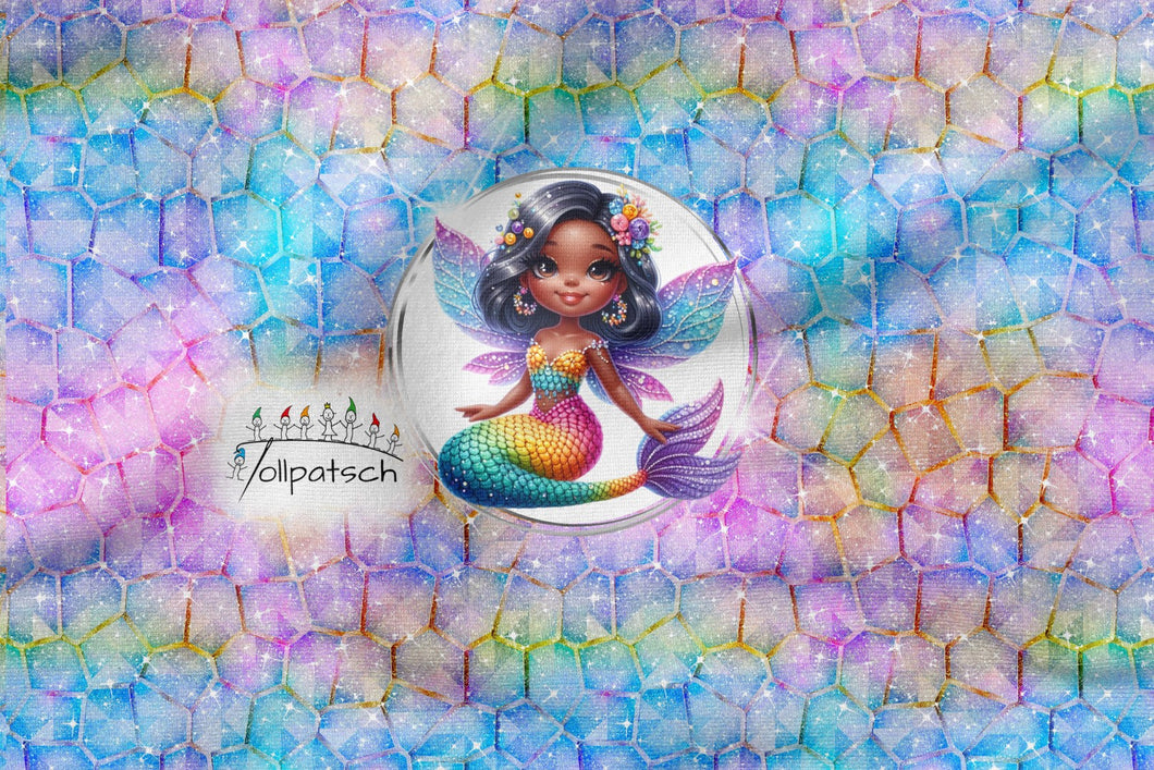 Lovely Mermaid Panel - 75cm hoch - Eigendesign | Sommersweat | Jersey | Softshell