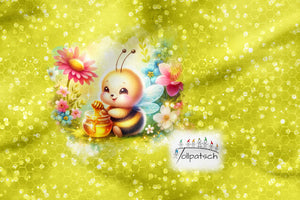 Happy Bee 2 - 60cm hoch - Eigendesign | Sommersweat | Jersey | Softshell