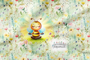 Flower Power Bee - 75cm hoch - Eigendesign | Sommersweat | Jersey | Softshell