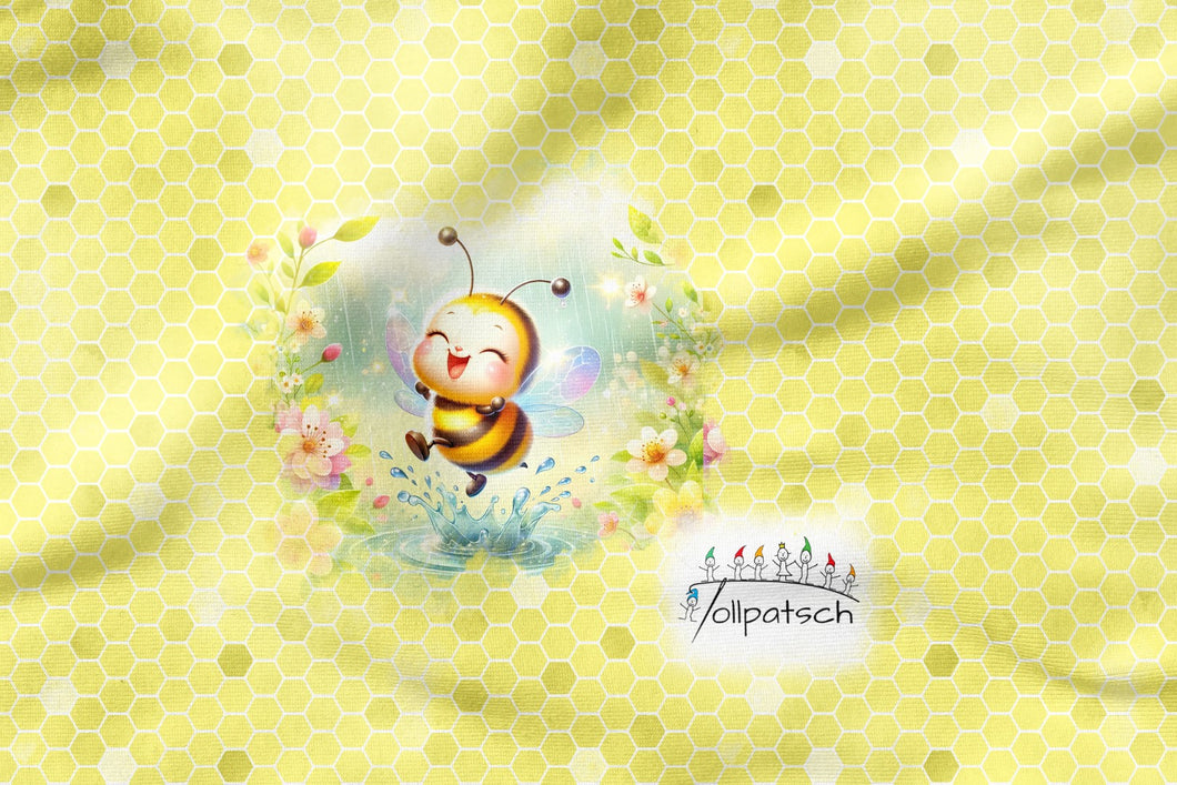 Happy Bee - 75cm hoch - Eigendesign | Sommersweat | Jersey | Softshell