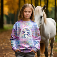 Laden Sie das Bild in den Galerie-Viewer, Unicorn Love 2 Panel - 75cm hoch - Eigendesign | Sommersweat | Jersey | Softshell
