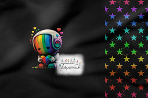 Softshell Panel Love is Love Rainbow Star Eigendesign