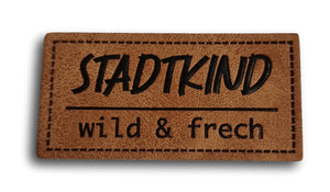 Kunstlederlabel "Stadtkind wild & frech"