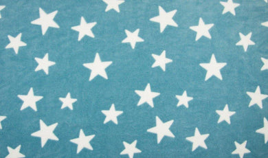 Fleece Sterne mint - Tollpatsch Stoffe und Handmade