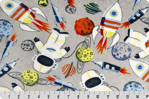 Spacegadet steel Cuddle Minky Shannon Fabrics - Tollpatsch Stoffe und Handmade